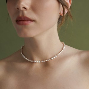 Colier cu perle naturale si argint placat cu aur roz 39 cm DiAmanti 254-106C-G (Argint 925‰ 0,6 g.)